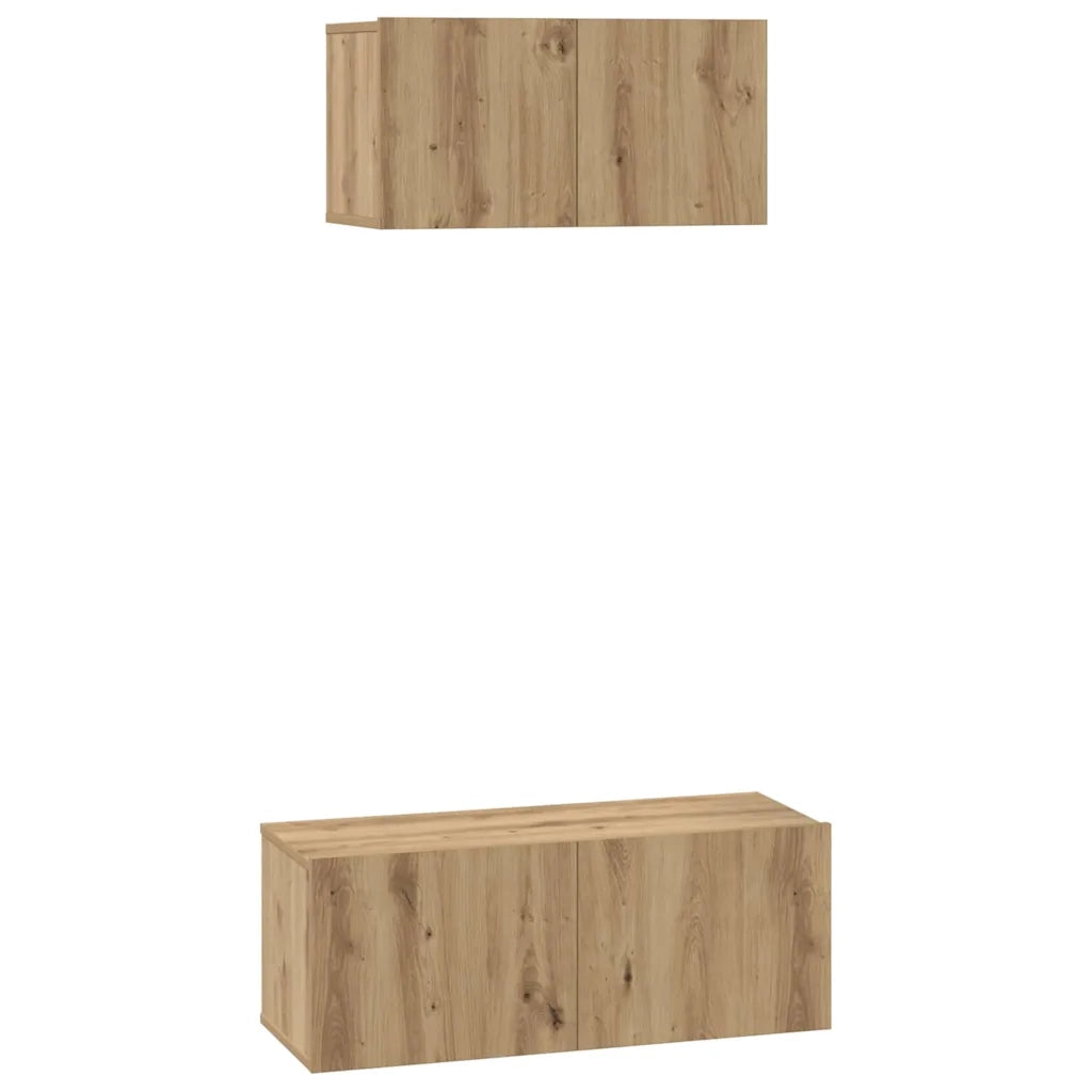 Set mobile TV 2 pcs Rovere artigianale Legno multistrato 3393383
