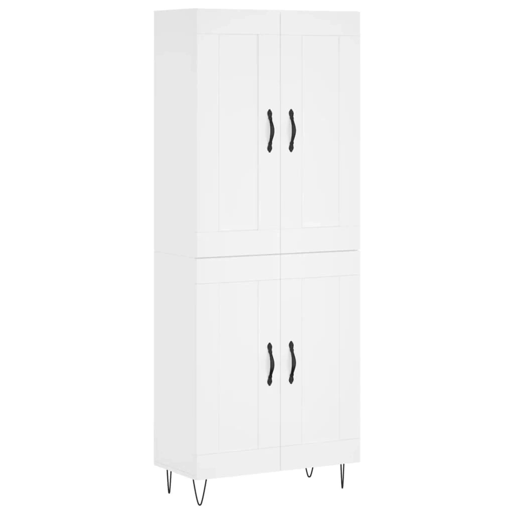 Buffet credenza cassettiera armadio mobile contenitore organizer cucina soggiorno salotto alto 69,5 x 34 x 180 cm legno ingegnerizzato bianco 02_0032673