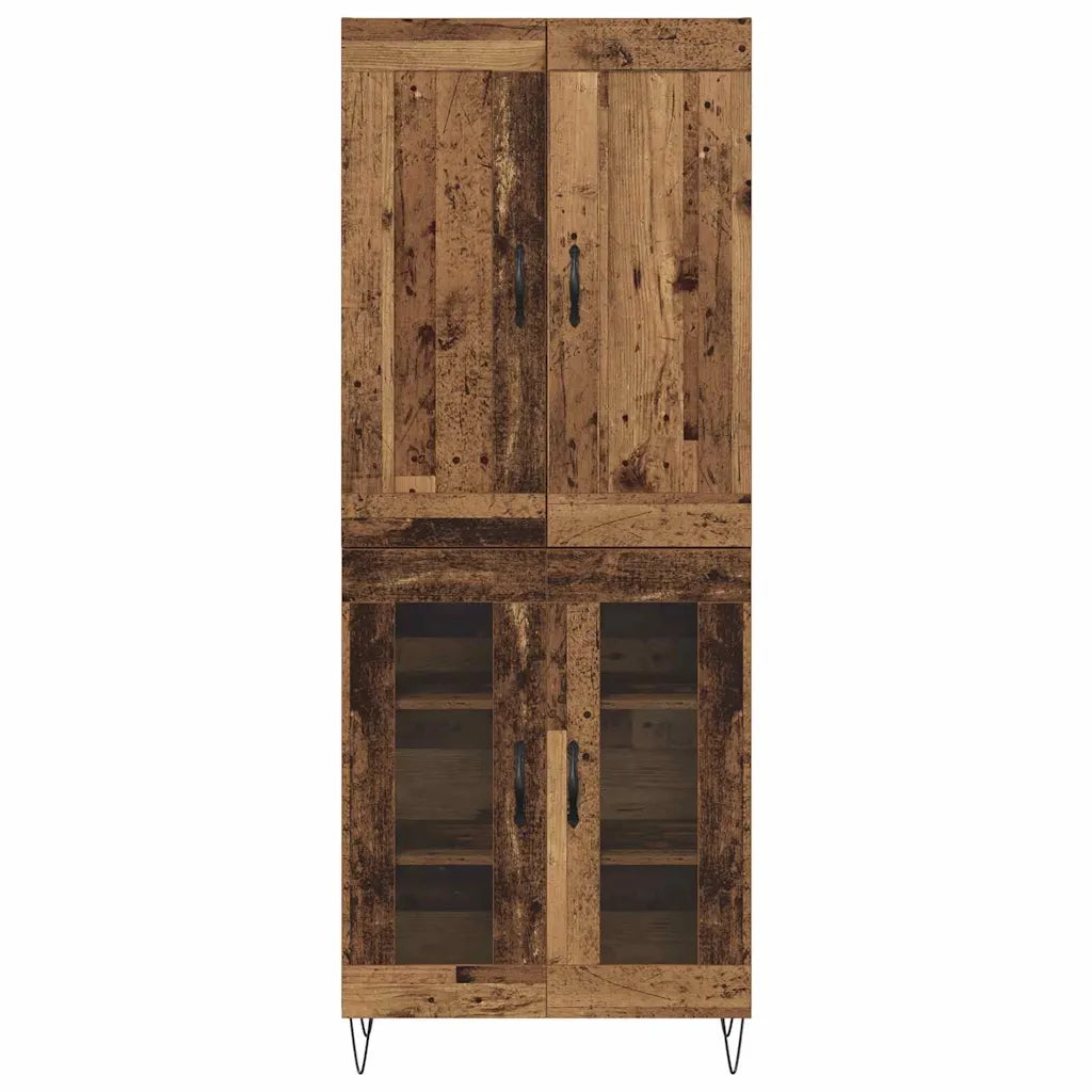 Credenza | Madia | Buffet da pranzo | Armadio da pranzo Legno vecchio 69,5 x 34 x 180 cm Legno multistrato