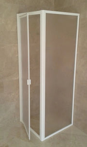 Box doccia acrilico - 2 lati, fisso piu' battente - Misura: 80 x 90 x h185 