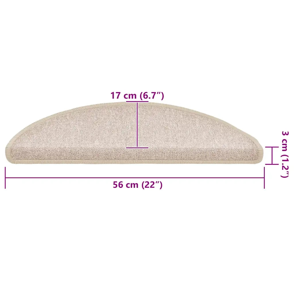 Tappetini per Scale 30 pz Tortora 56x17x3 cm