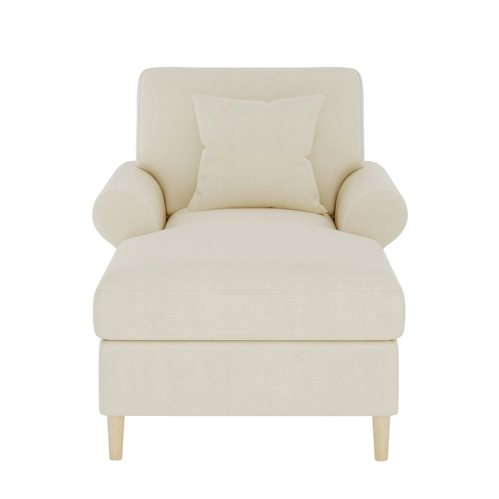 Poltrona Relax in Velluto ¨C Minimal ¨C Beige per Soggiorno e Camera da Letto