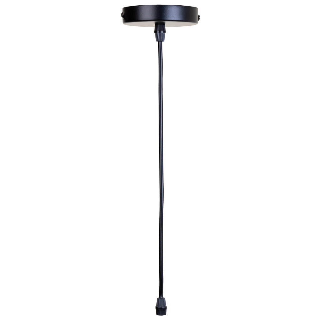 Lampada a sospensione in metallo nero 20x20x108h