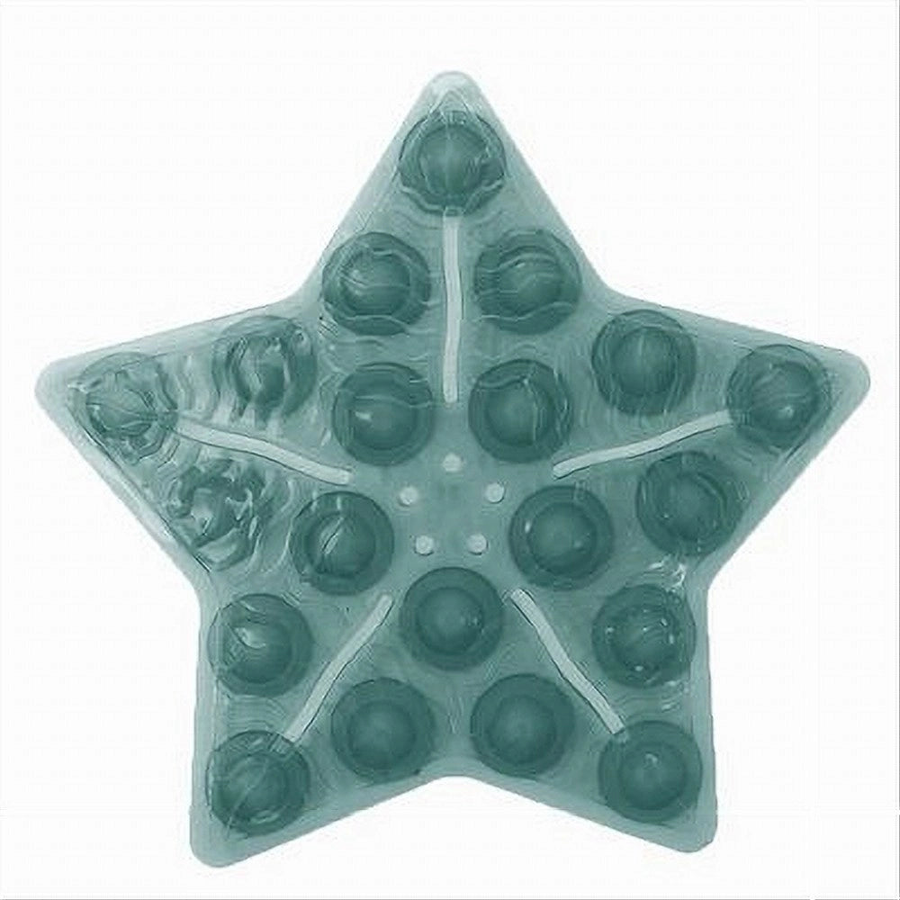 Trade Shop - Set 4 Pz Tappetini Antiscivolo Verde Stella Per Doccia Vasca Con Ventosa 69973 -