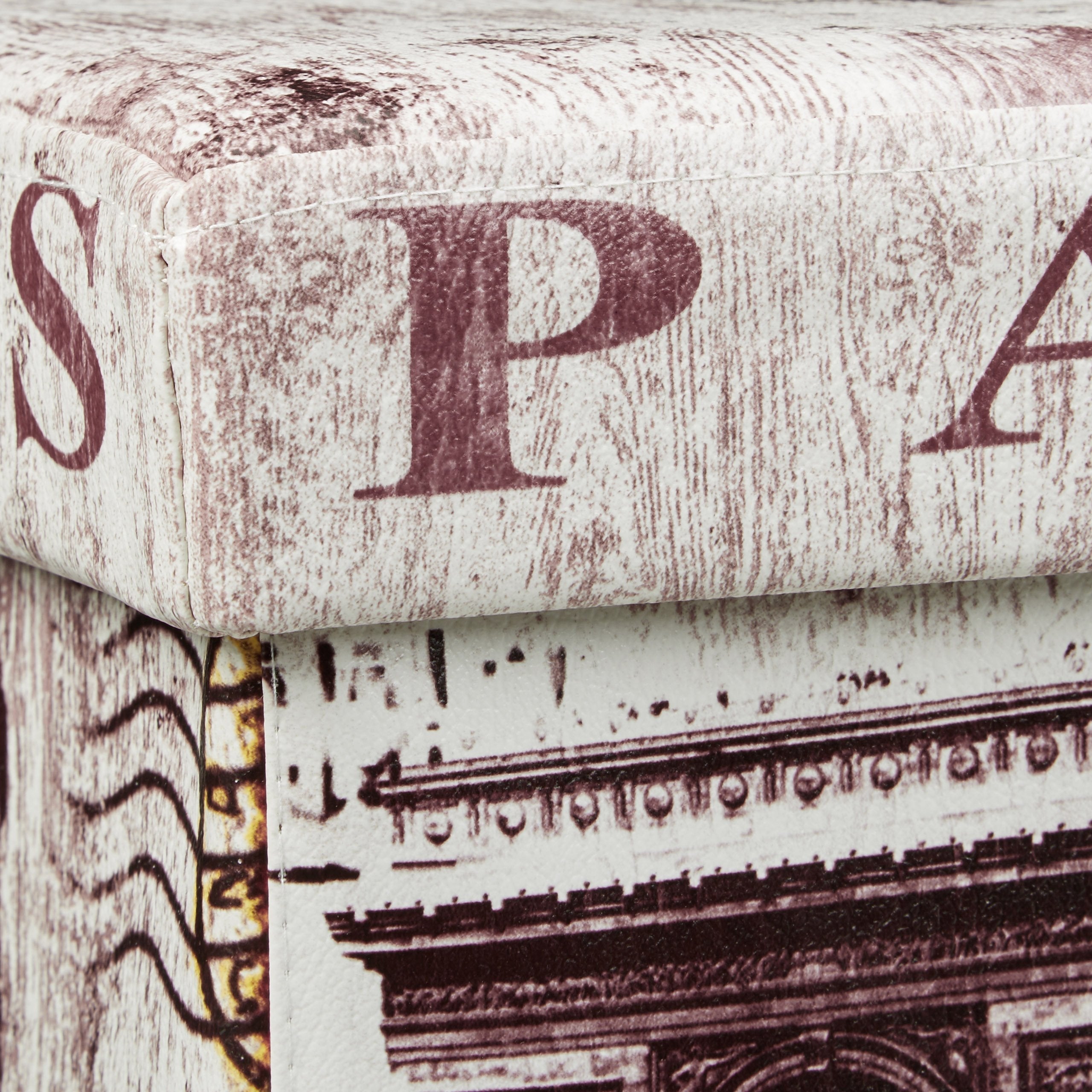 Sgabello pieghevole contenitore panca pieghevole 38 x 38 cm multicolore 2013095