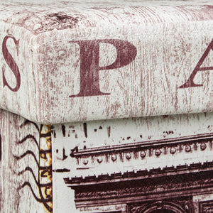 Sgabello pieghevole contenitore panca pieghevole 38 x 38 cm multicolore 2013095