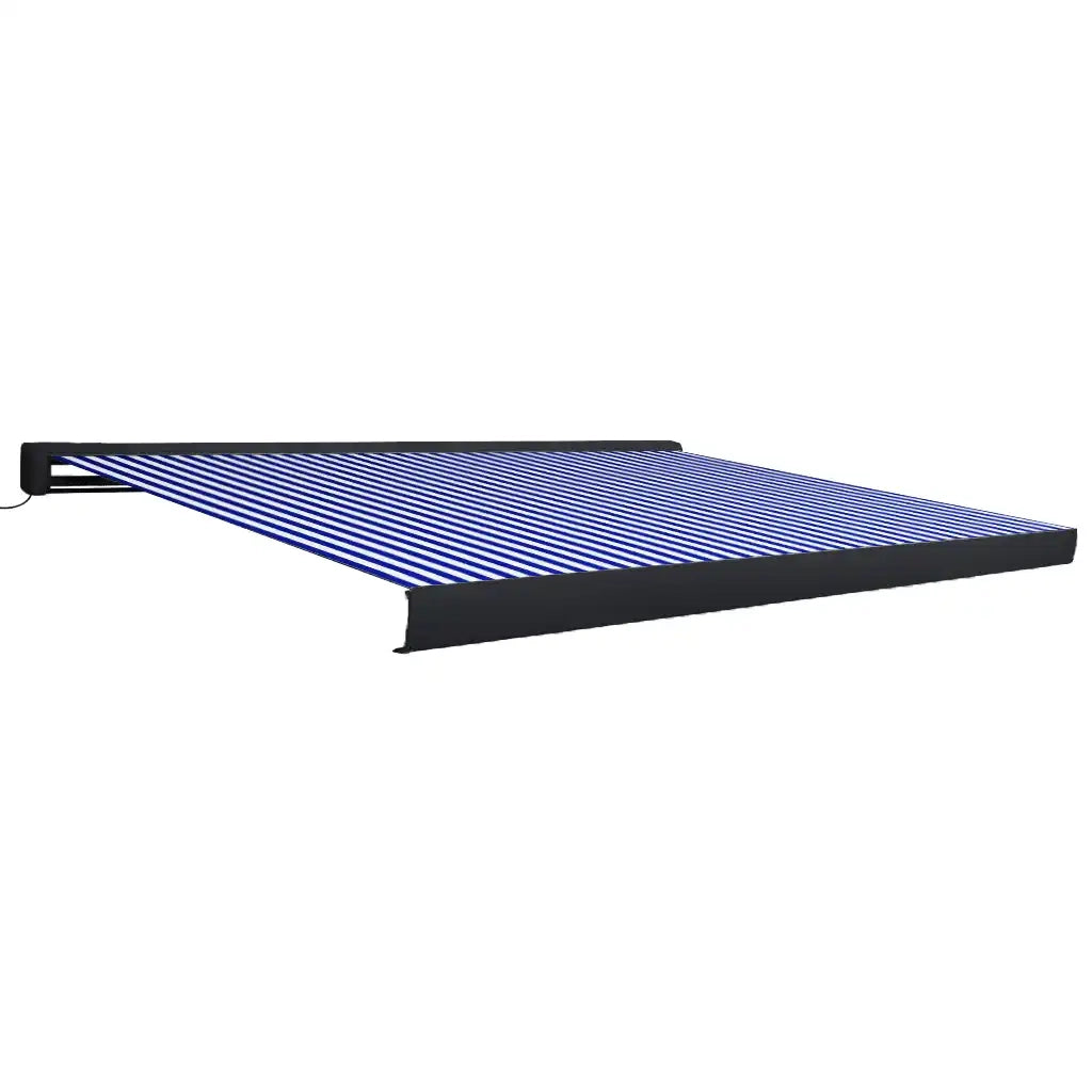 Tenda a Cassonetto Motorizzata 400x300 cm Blu e Bianco 3052689