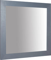 Biscottini Specchiera quadrata a muro in legno massello di tiglio finitura grigia L100xPR3xH100 cm Made in Italy