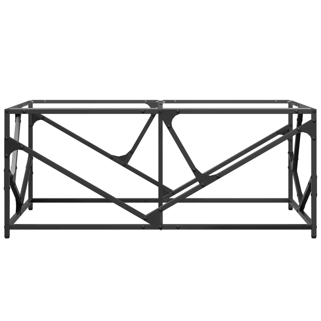 Tavolini con Piano Vetro Trasparente 2 pz 98,5x50x41cm Acciaio