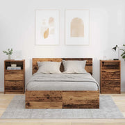 Comodini 2 pz-Set di 2 Tavolino da notte Legno vecchio 40 x 30 x 467 cm Legno multistrato