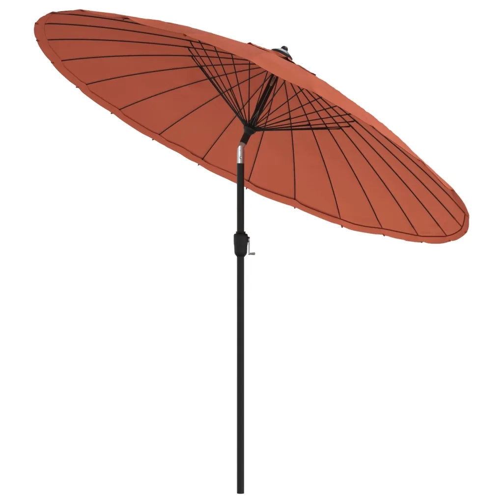 Ombrellone da Esterni-Ombrello da giardino Palo in Alluminio 270 cm Terracotta