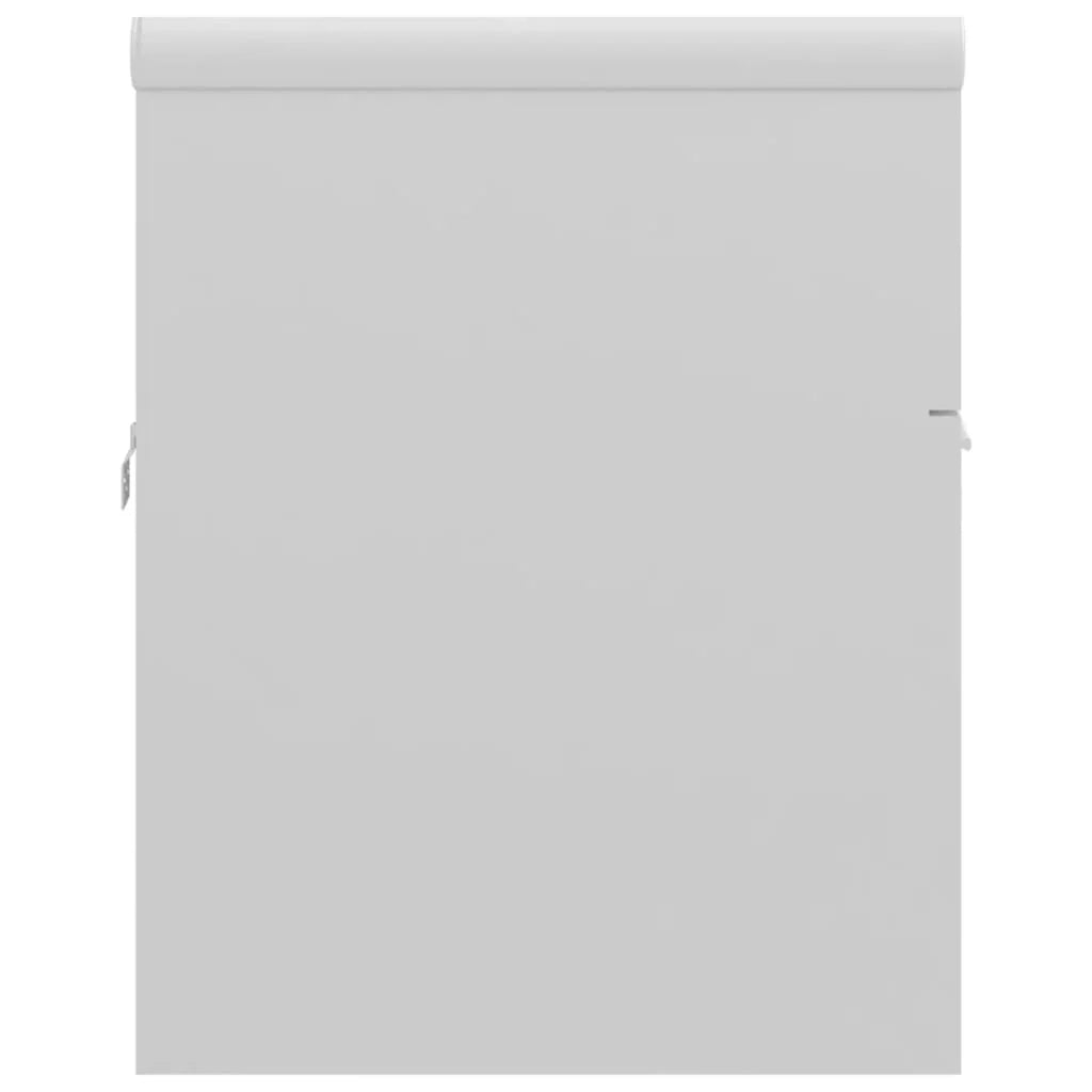 Mobile sottolavabo 90 x 38,5 x 46 cm con lavello integrato truciolare bianco lucido 02_0006440
