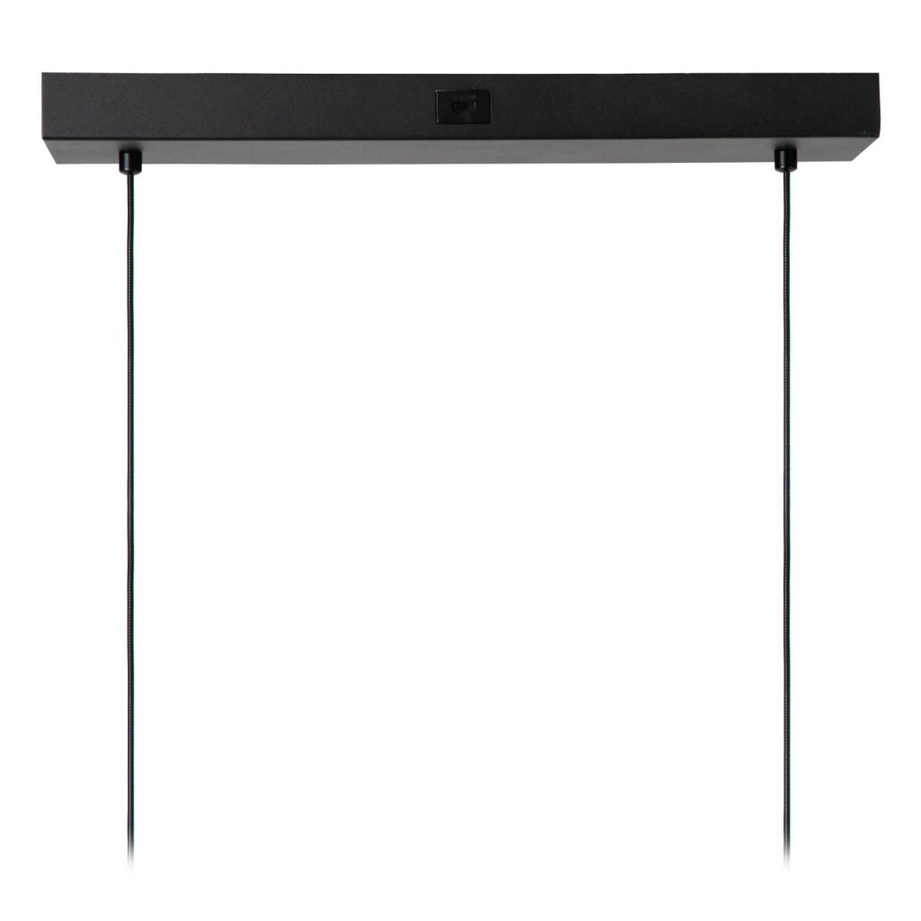 Lampada sospesa japandi LED LANGHOLT nero legno Lucide