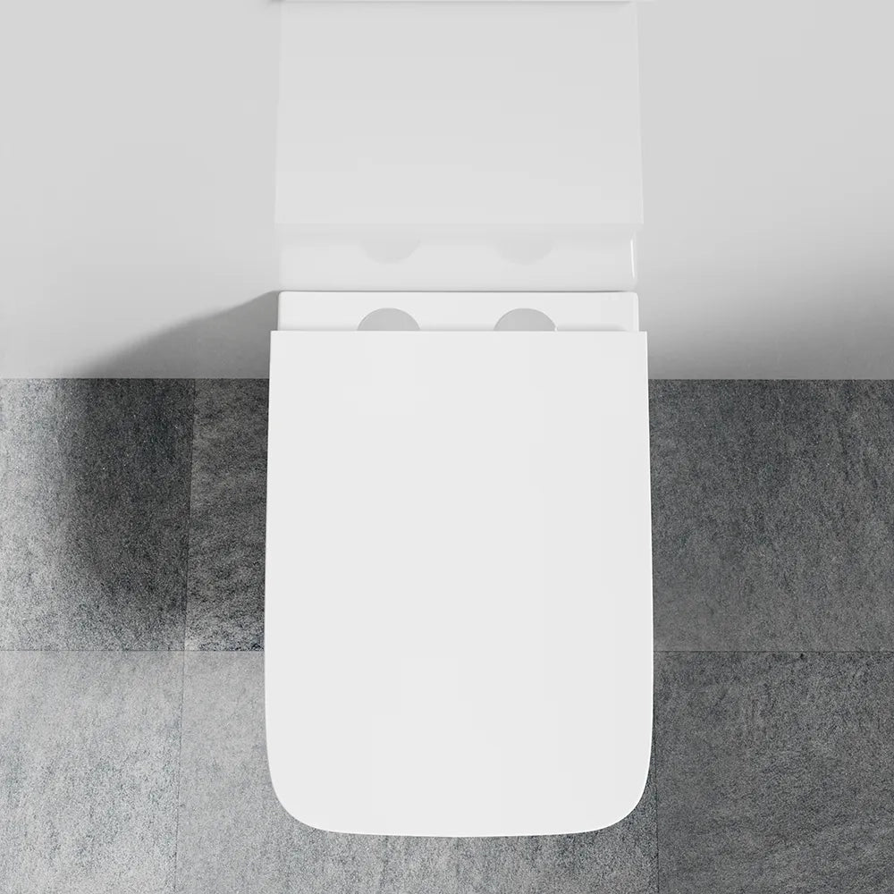 Vaso sospeso rimless in ceramica bianco lucido con sedile soft-close | Havana