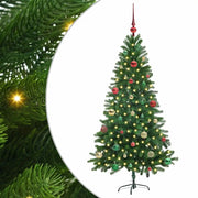 Albero di Natale con 150 LED con supporto-Luci decorative natalizie Verde 150 cm PE 673738
