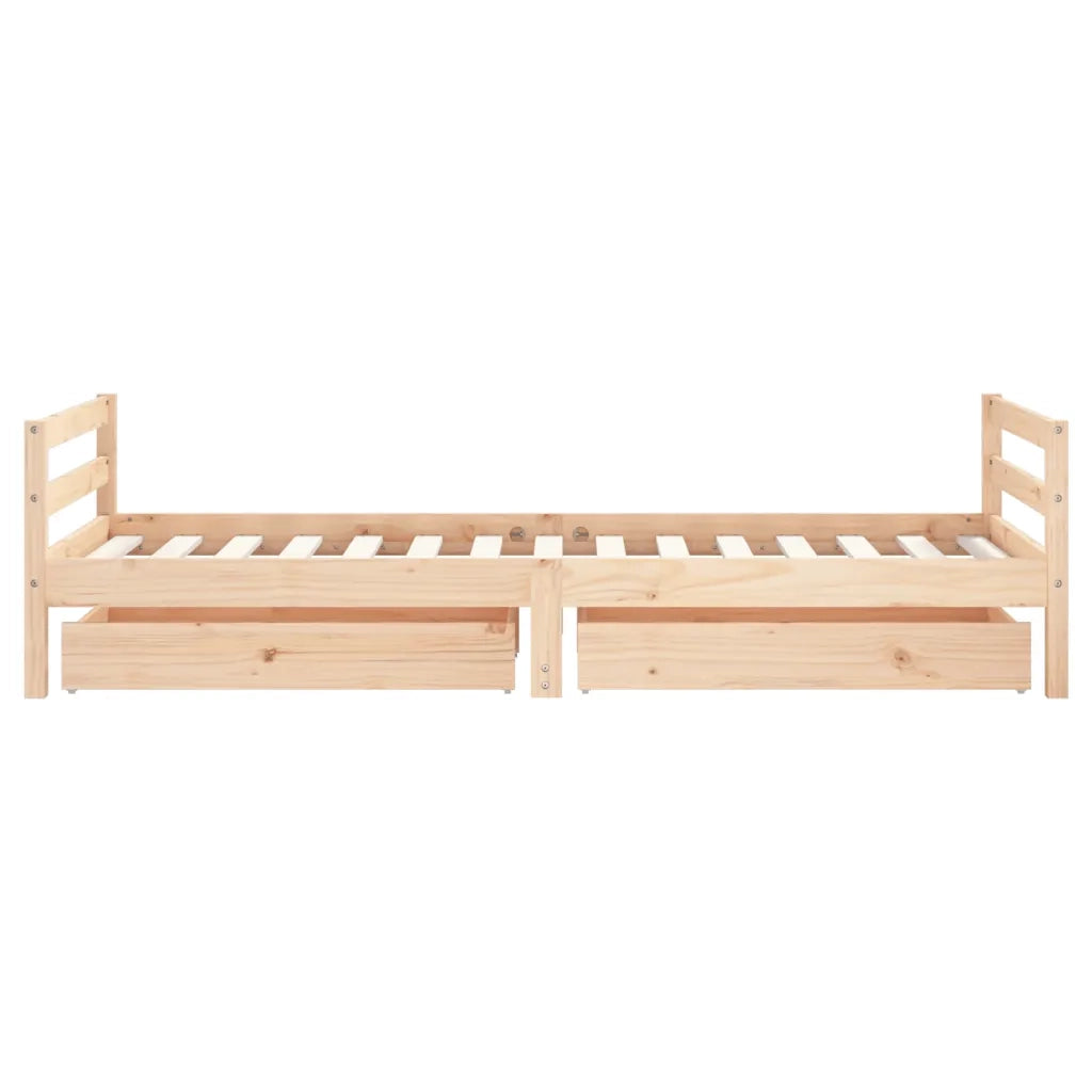 Giroletto per Bambini | Letto Infantile | Lettino con Cassetti 90x190cm Legno Massello Pino