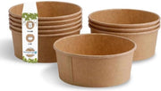 Set di scodelle compostabili in cartone rigido da 50 pezzi 650 ml - servizio da asporto senza plastica - set di scodelle ecologiche