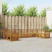 Set divani 10 pcs Naturale Legno di Acacia Massello 3375549