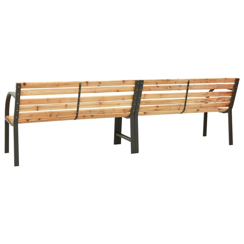 Panca da giardino mobili da esterno per patio panca doppia da giardino per terrazza 225 cm legno massello di abete 02_0011822