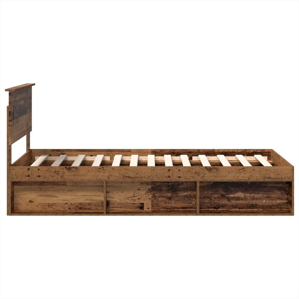 Struttura del letto Legno vecchio 90 x 190 cm Legno multistrato