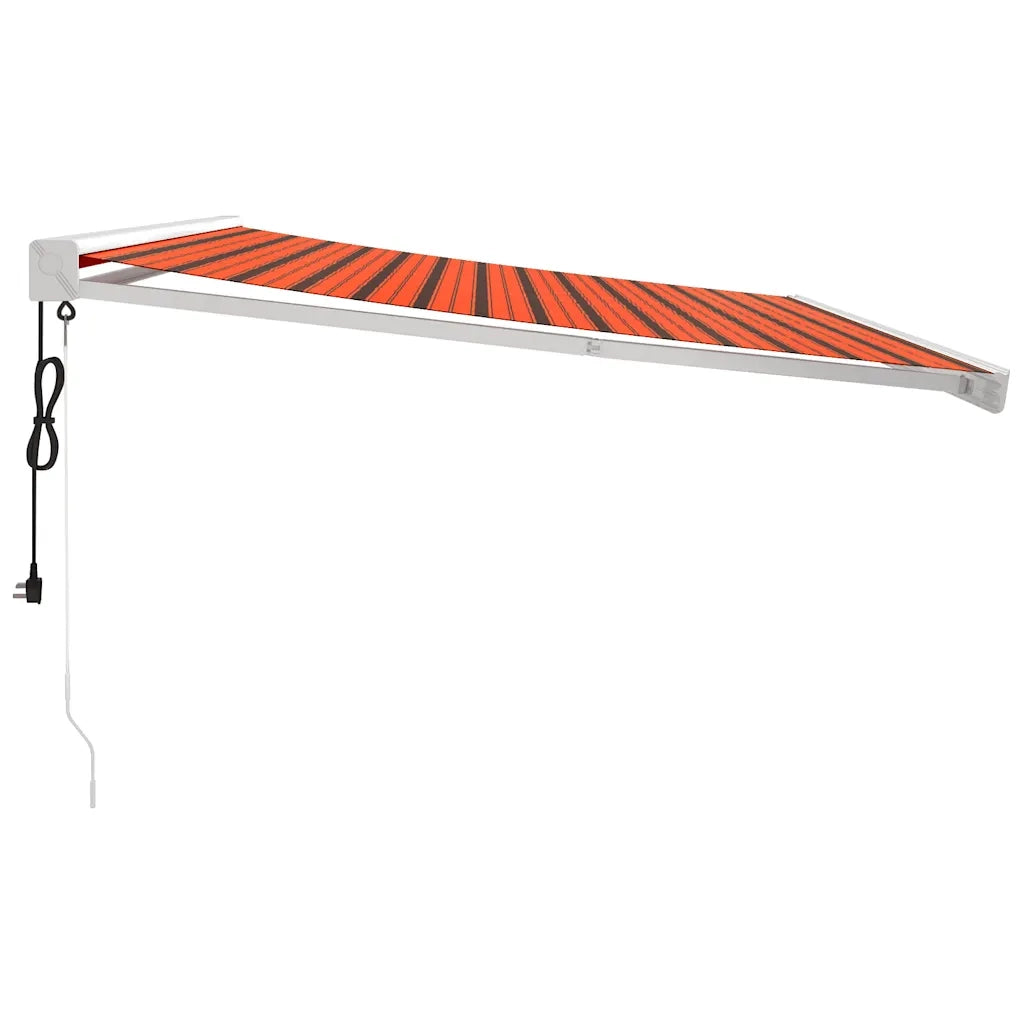 Tenda Sole Retrattile Arancione Marrone 4x3m Tessuto Alluminio 3154593