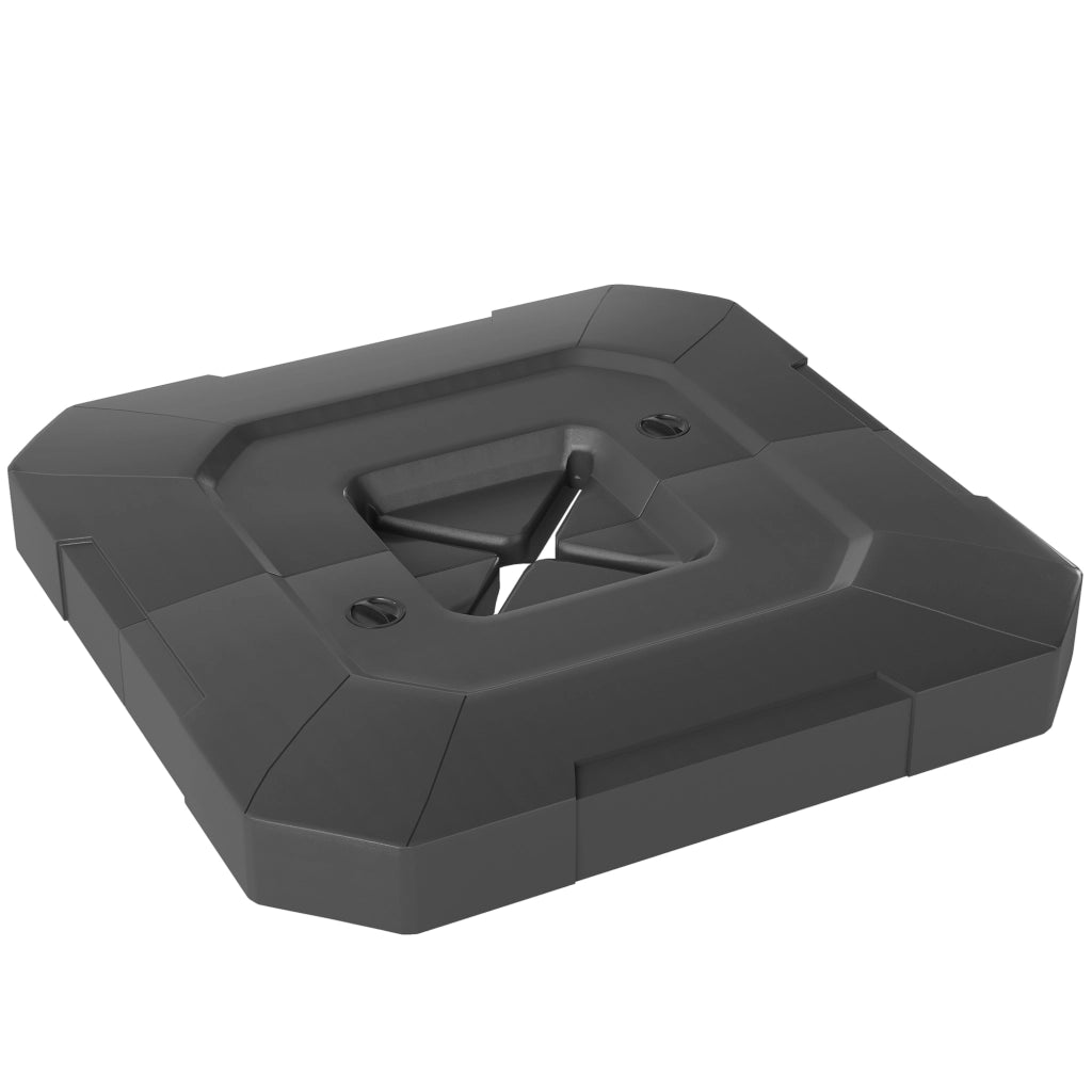 Base per Ombrellone a Sbalzo ¨C zephmum ¨C 2 Pezzi, HDPE, Riempibile, 101x101x12 cm, Nero