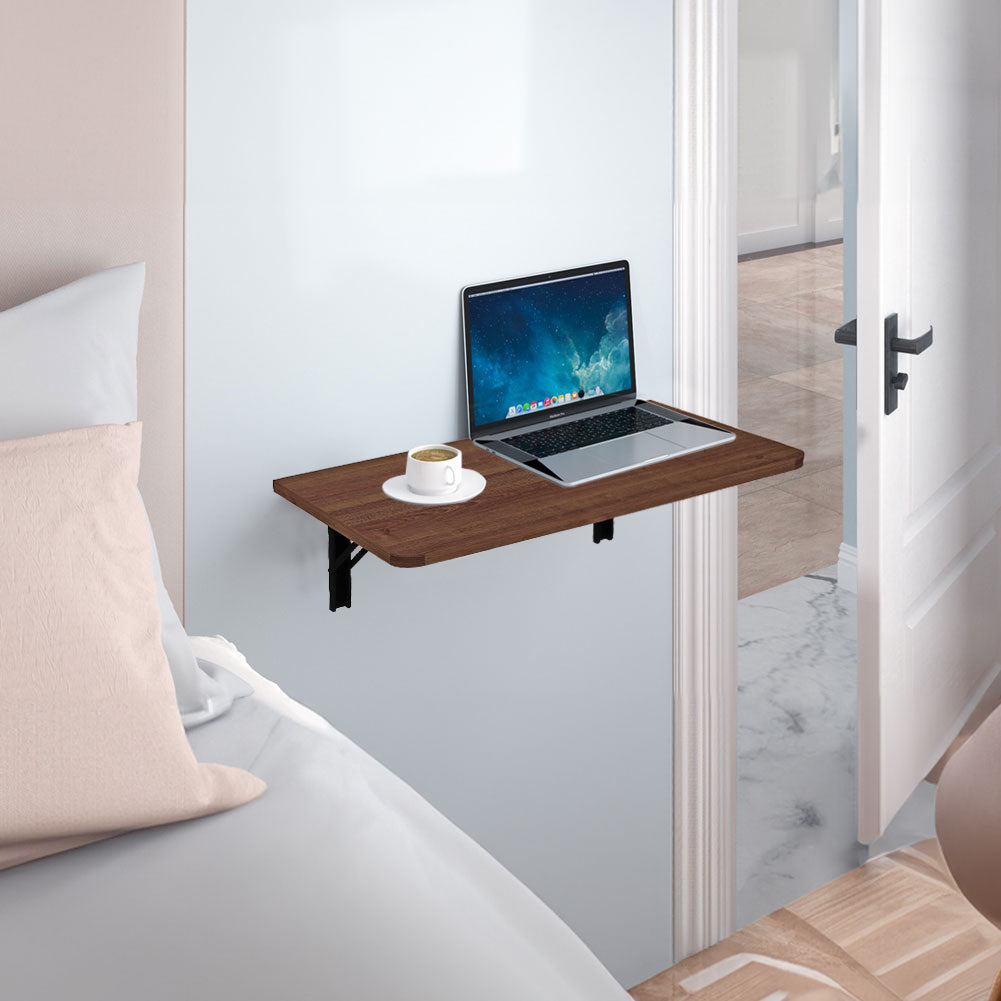 Tavolo Salvaspazio da Muro a Ribalta 80x60 cm in MDF Noce