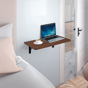 Tavolo Salvaspazio da Muro a Ribalta 80x60 cm in MDF Noce