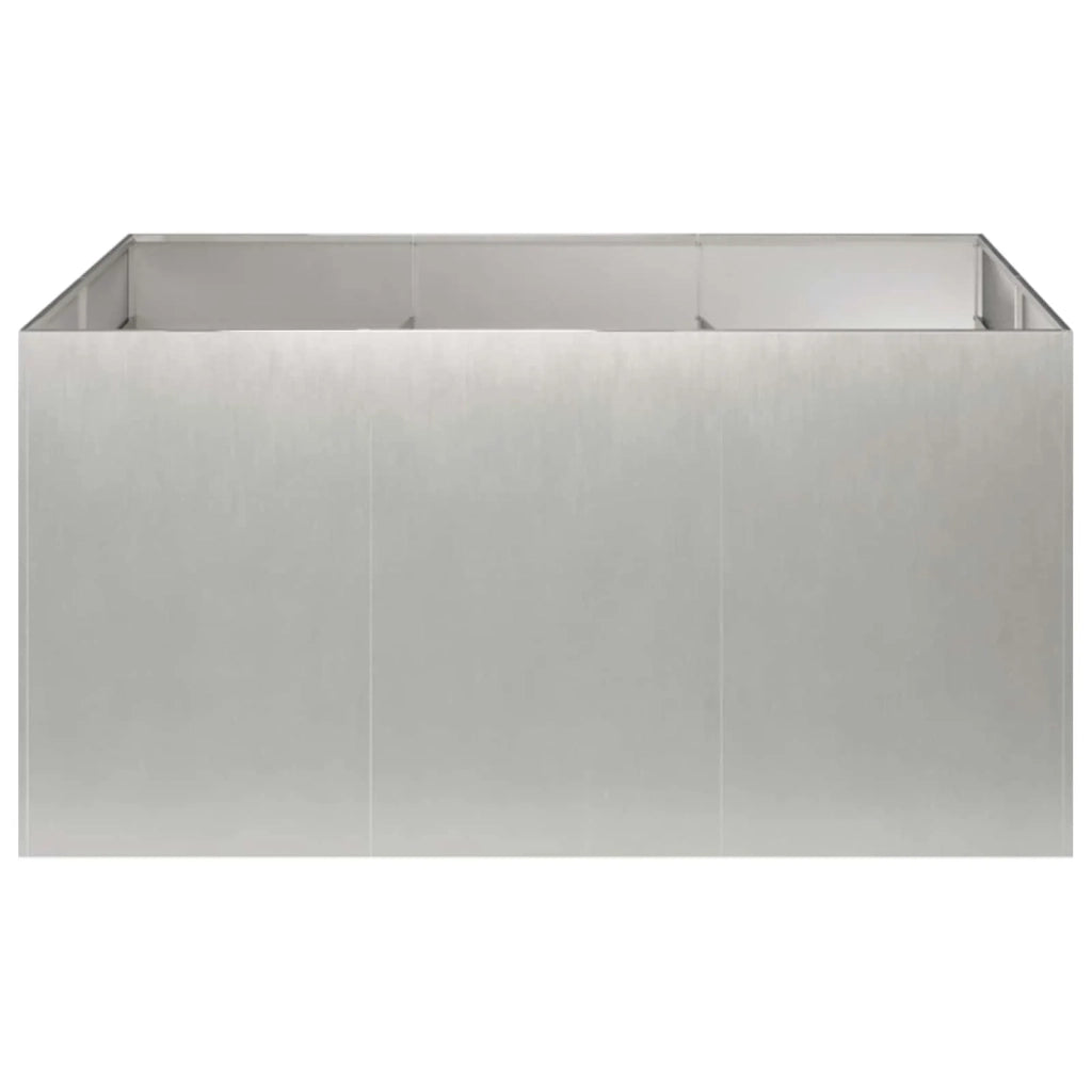 Vaso da giardino Argento 120 x 80 x 60 cm Acciaio Inox 8005929