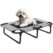 Letto per cani rialzato pieghevole ¨C zephmum ¨C grigio chiaro 75x51x18 cm