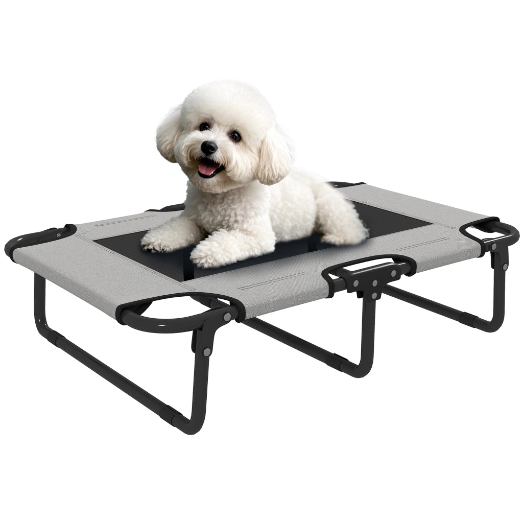 Letto per cani rialzato pieghevole ¨C zephmum ¨C grigio chiaro 75x51x18 cm