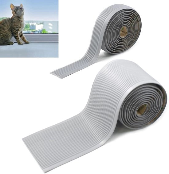 Strisce di Protezione per Vetrine da Gatti - Pacchetto da 2Strisce di Gomma Resistente ai Graffi Autoadesive per la Protezione dei MobiliProtezione delle Sponde Anti-Grattugiamento (2 m Lunghezza 3 cm e 10 cm)