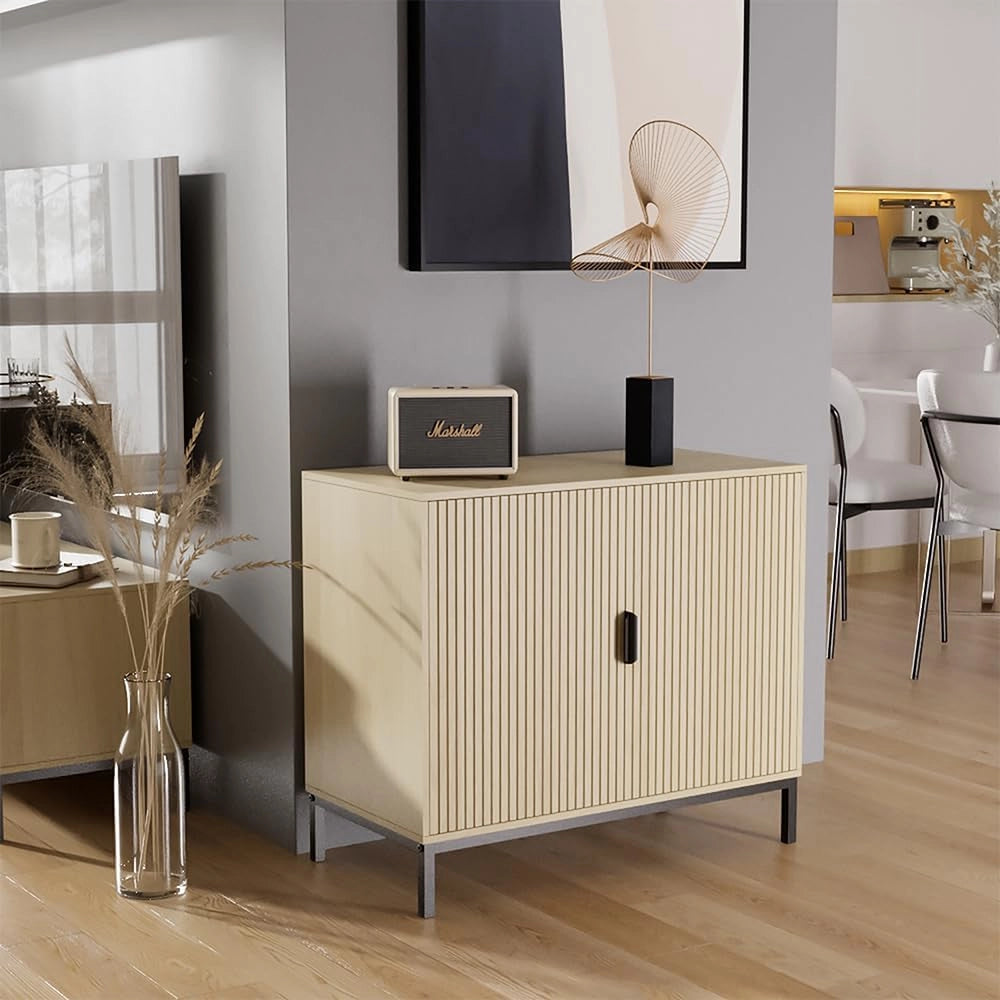 Cassettiera Lennox, Rovere, 80 x 45 cm con 2 porte