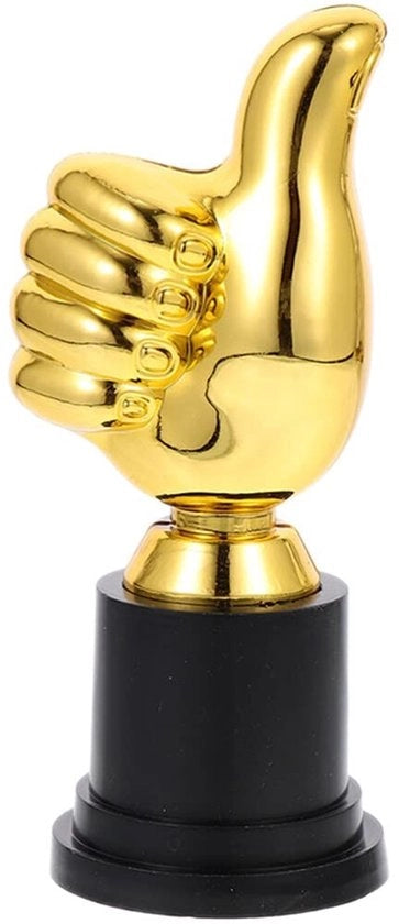 Decorazione di Tavolo con Trofeo in Plastica - Alta 13x5x3 cm - Riconoscimento Duro