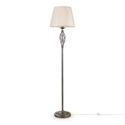 Maytoni Lampada da terra Shabby Chic Grace 1 luce E14 ottone metallo diffusore organza beige