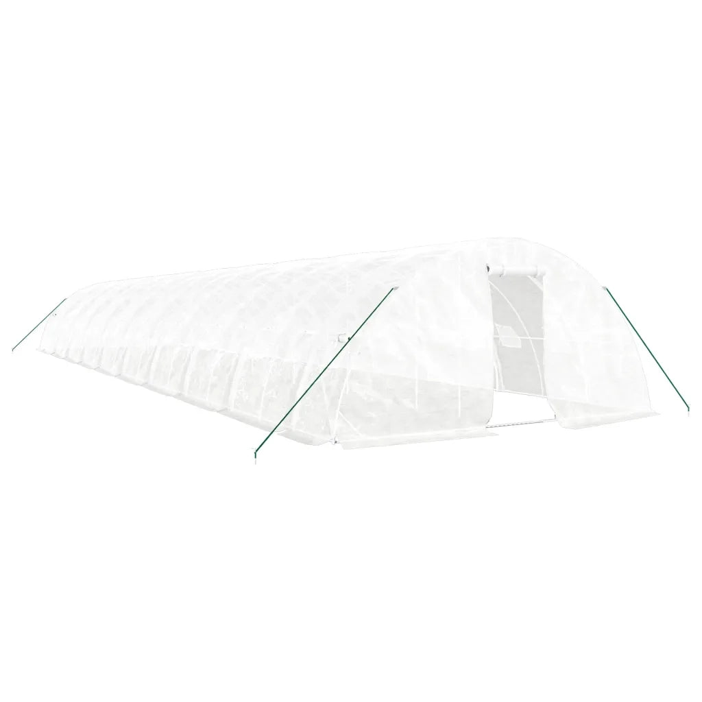 Serra con Telaio in Acciaio Bianco 100 mÂ² 20x5x2,3 m