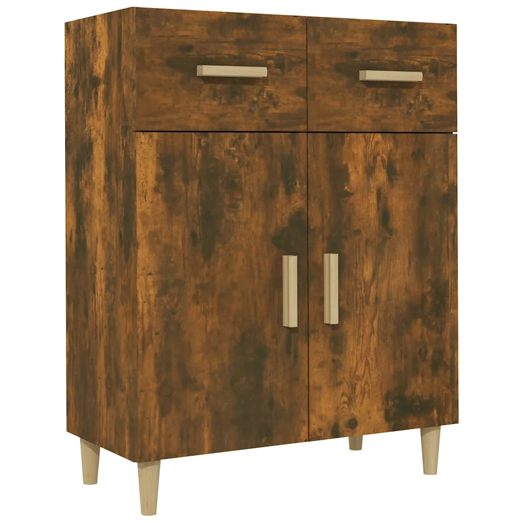 Credenza Rovere Fumo 69,5x34x89 cm in Legno Multistrato 817357