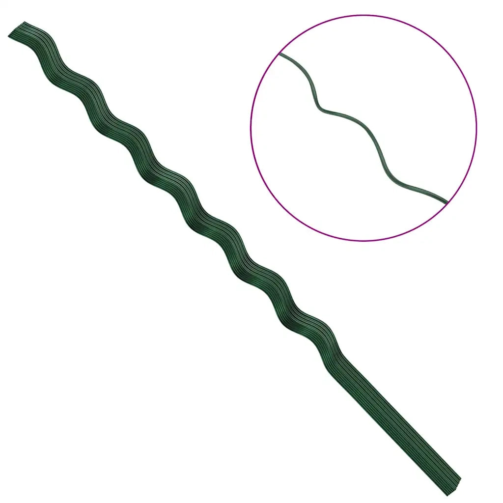 Supporto per piante 50 pz Verde 170 x 0,6 x 0,6 cm Acciaio CFW2342688