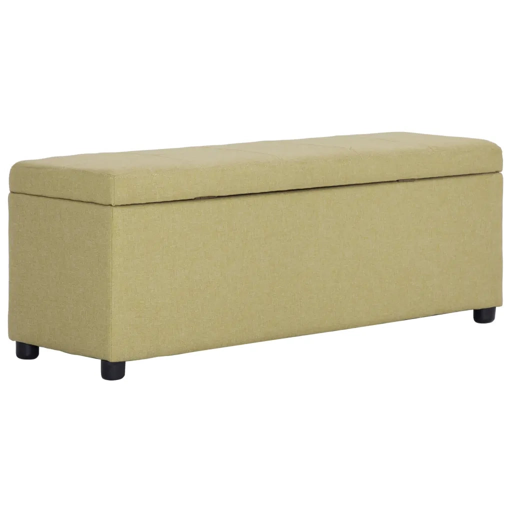 Panca con Vano Portaoggetti 116 cm Verde in Poliestere