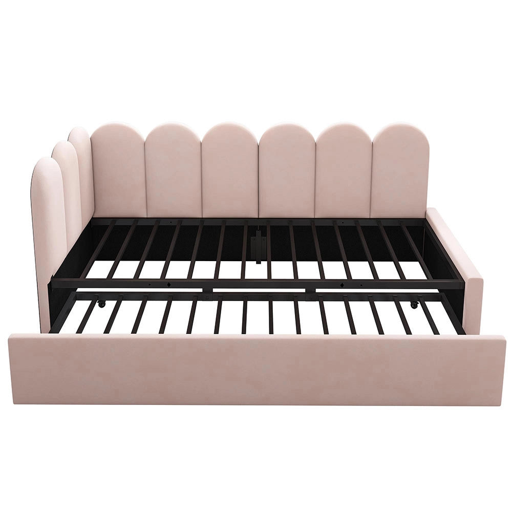 Divano letto daybed - Xylo - 90x200 cm letto nascosto rosa