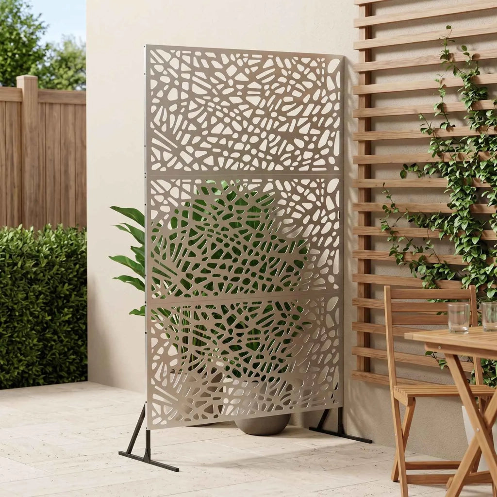 Schermo per Privacy 100 x 50 x 180 cm Acciaio Inox Argento 8013409