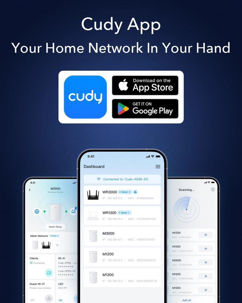 Cudy AX3000 WR3000H Router Dual Band WiFi 6 Mesh, 2,5 Gbps WAN, 4 Porte RJ45 Gigabit, MU-MIMO, OpenVPN, Wireguard, Zerotier, Ipsec VPN, APP Cloud