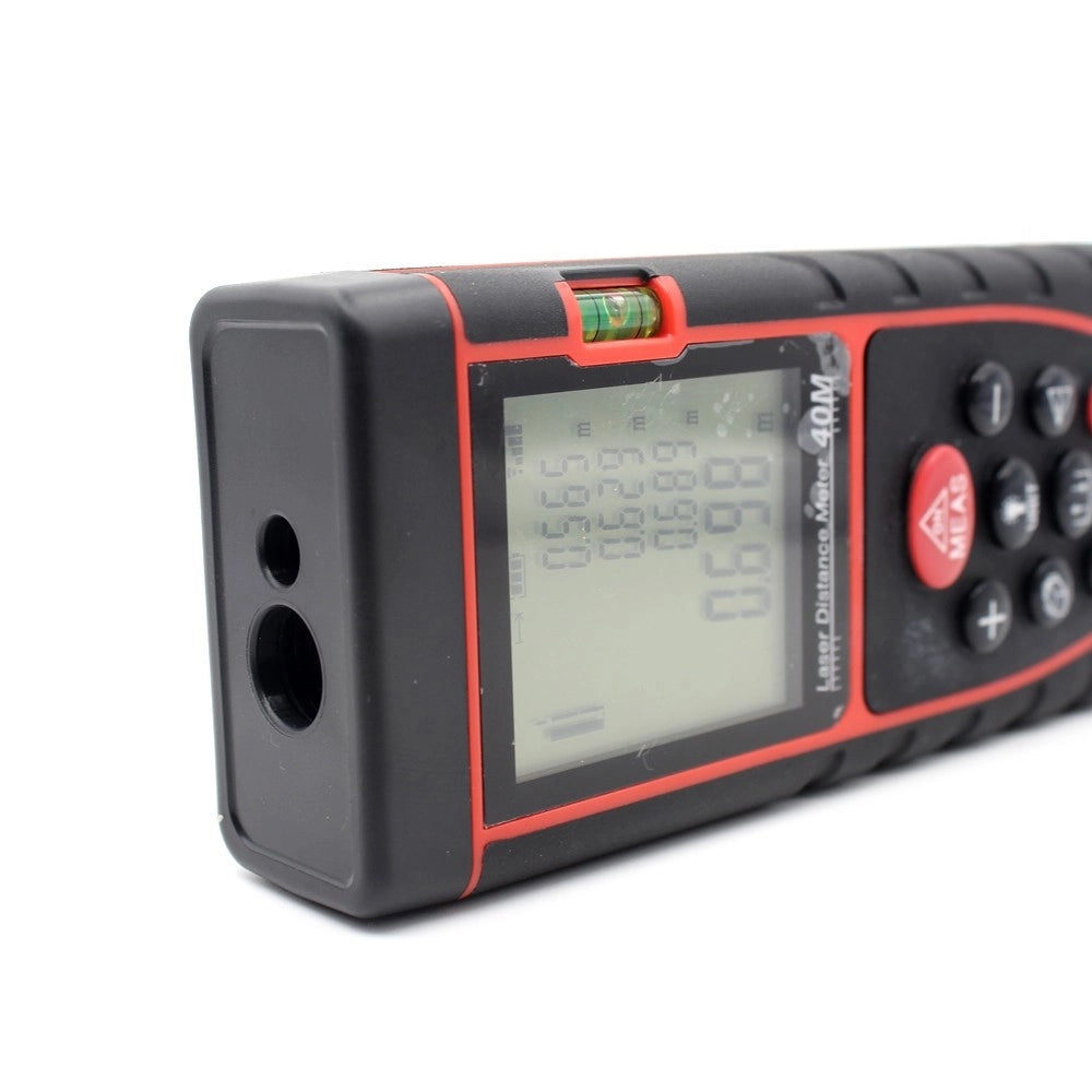 Trade Shop - Misuratore Di Distanza Metro Puntatore Laser Ultrasuoni Display Lcd Misura 40 Mt -