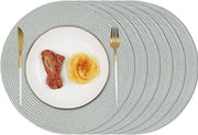 Tavolo da Pranzo con Piatto di Isolamento a Corda - Set di 6 - 34cm Grigio