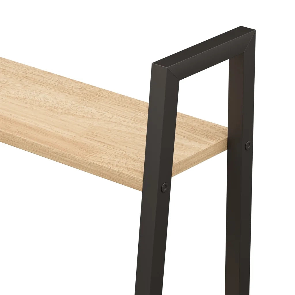 Scaffale Autoportante 4 Ripiani Marrone Chiaro Nero 56x35x140cm CFW7090766