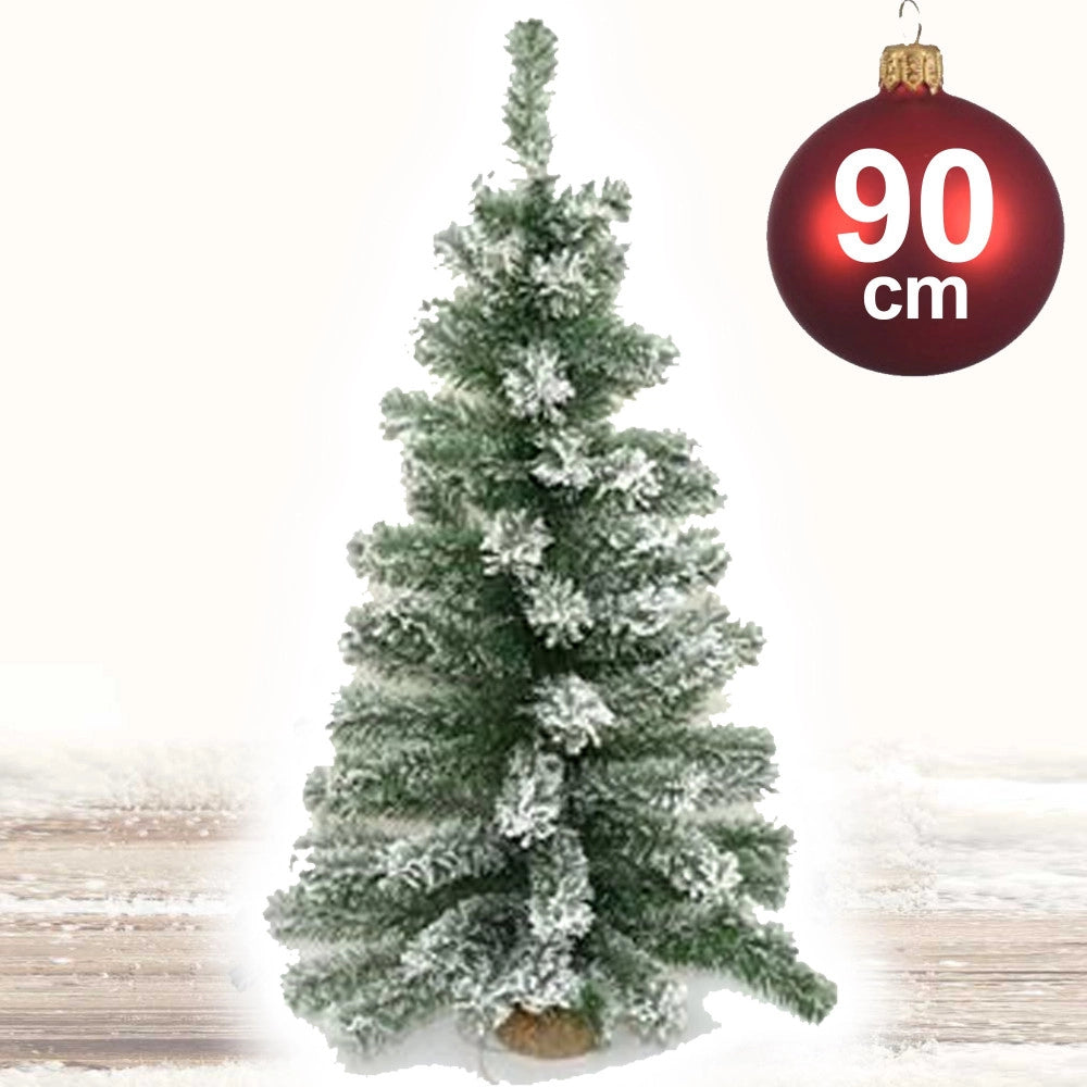 Trade Shop - Albero Di Natale Innevato 90cm 90 Punte Casa Ufficio Arredo Negozio Effetto Neve -