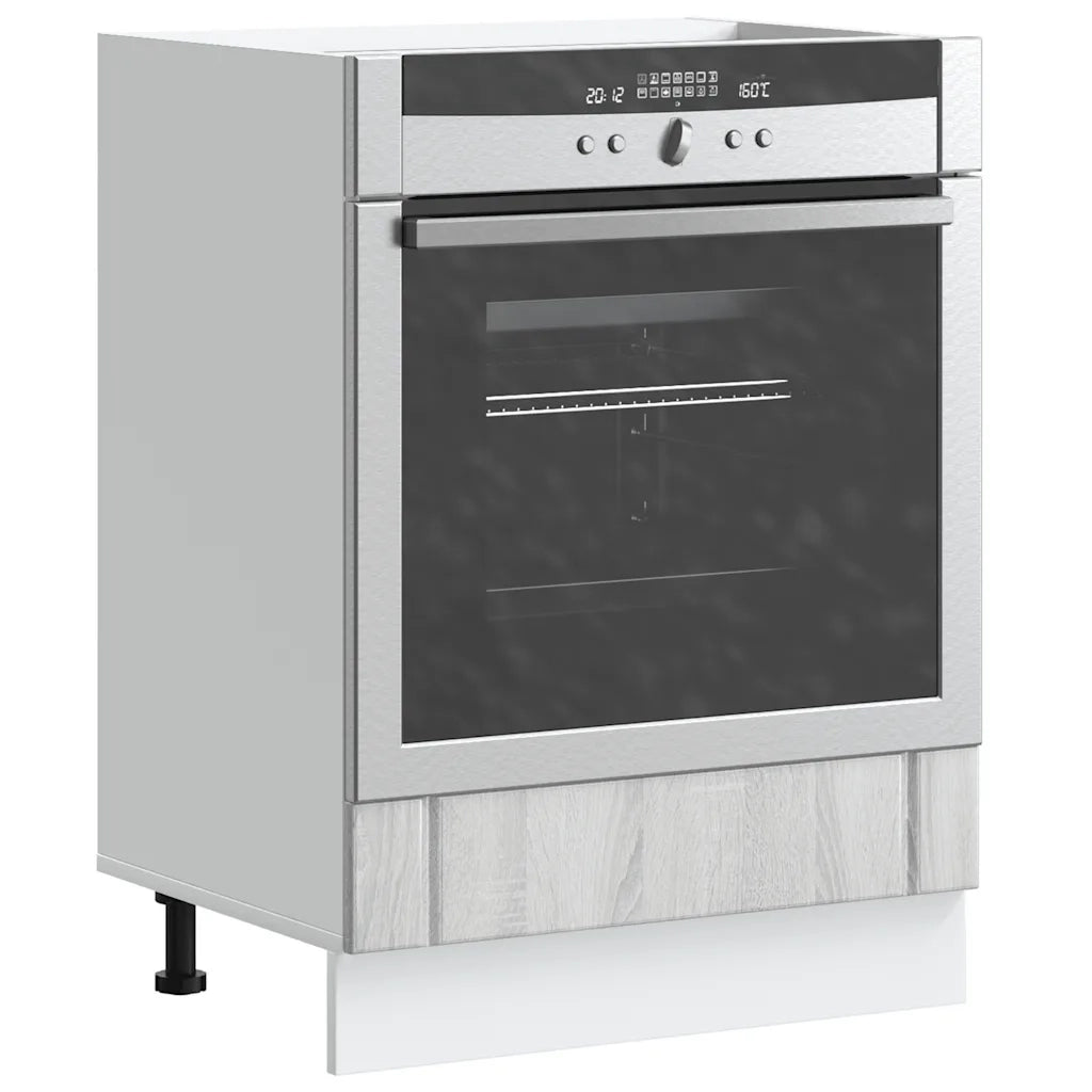 Pensile da cucina | Armadio Forno Lucca Grigio Sonoma in Legno Multistrato