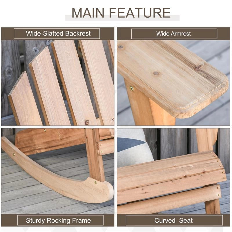 SEDIA ADIRONDACK IN LEGNO PER GIARDINO IMPERMEABILE COLOR TEAK