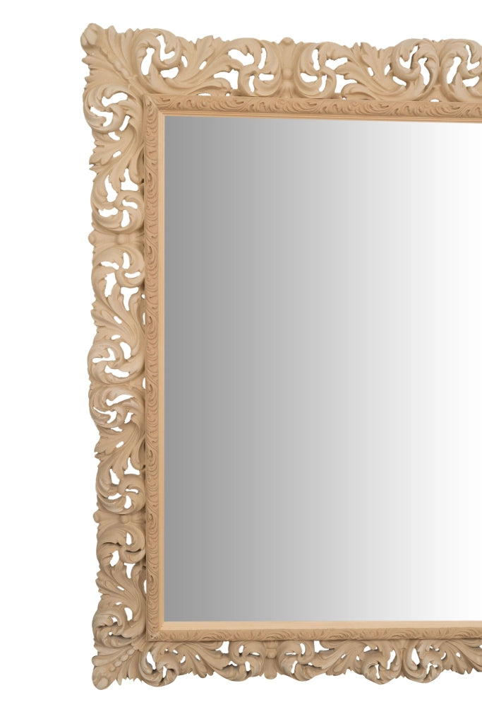 Biscottini SPECCHIERA DA PARETE IN LEGNO FINITURA GREZZA MADE IN ITALY realizzata Offerta