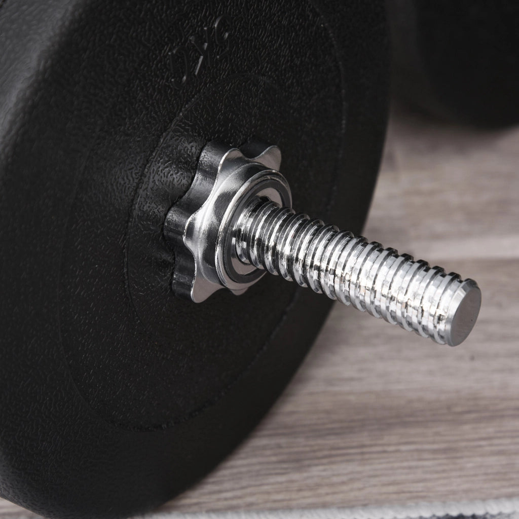 Set 2 Manubri con 12 Dischi Gommati 50 Kg in Acciaio